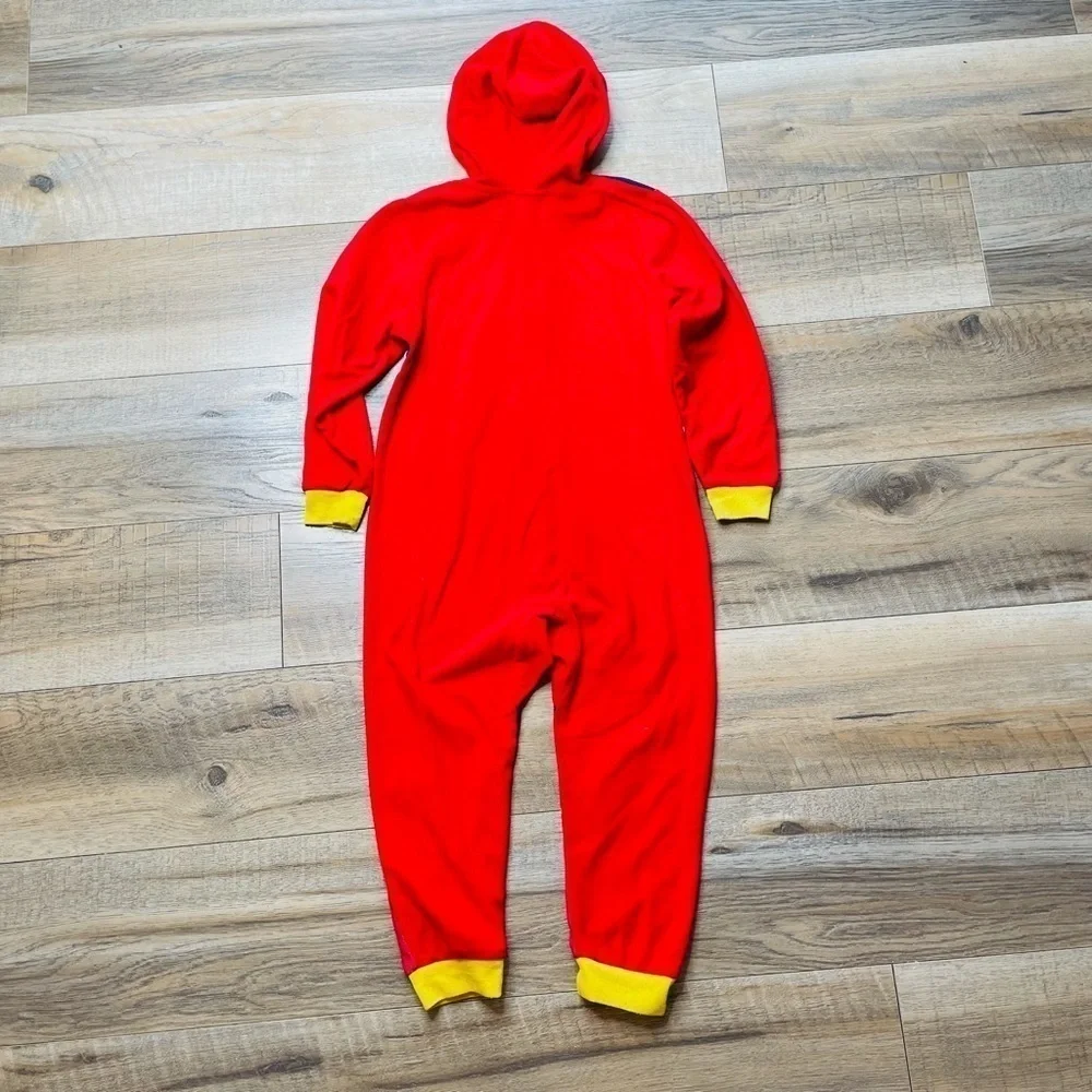 WONDER Woman Girls Hooded Fleece Union Suit Sleeper Pajamas Onesie Size XS